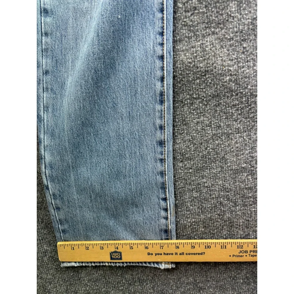 Levi's 501 Button Fly Jeans Mens 33x34 Light Wash Blue Straight Leg 24-3453